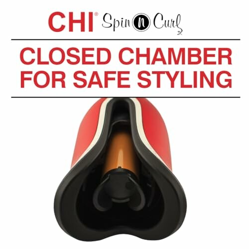 CHI Spin N Curl closed chamber for safe styling