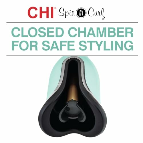 CHI Spin N Curl with closed chamber for safe styling