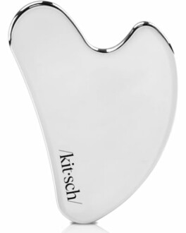 Metal gua sha tool with brand logo