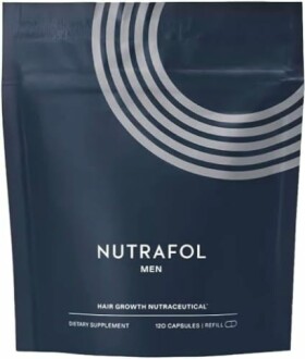 Nutrafol Men hair growth dietary supplement package.