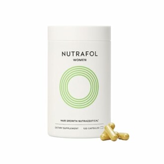 Nutrafol Women hair growth supplement bottle with capsules