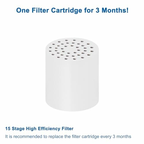 High efficiency water filter cartridge